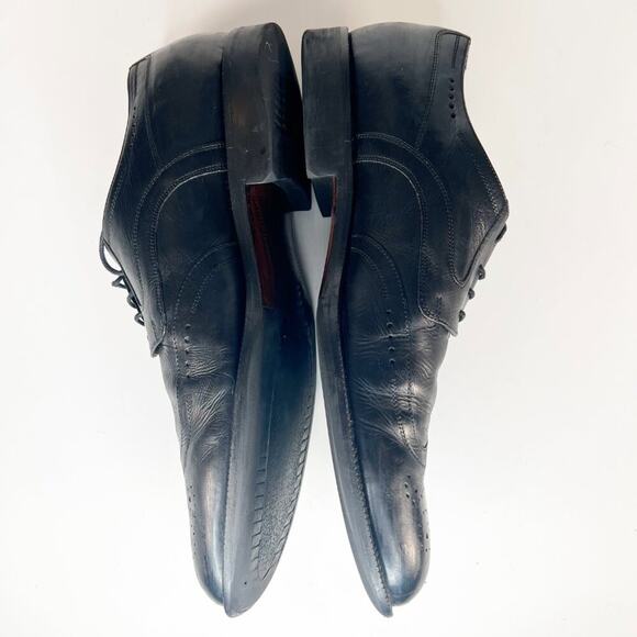 Johnston & Murphy Black Leather Wingtip Derby Oxford Dress Shoes Men 13 main image 4